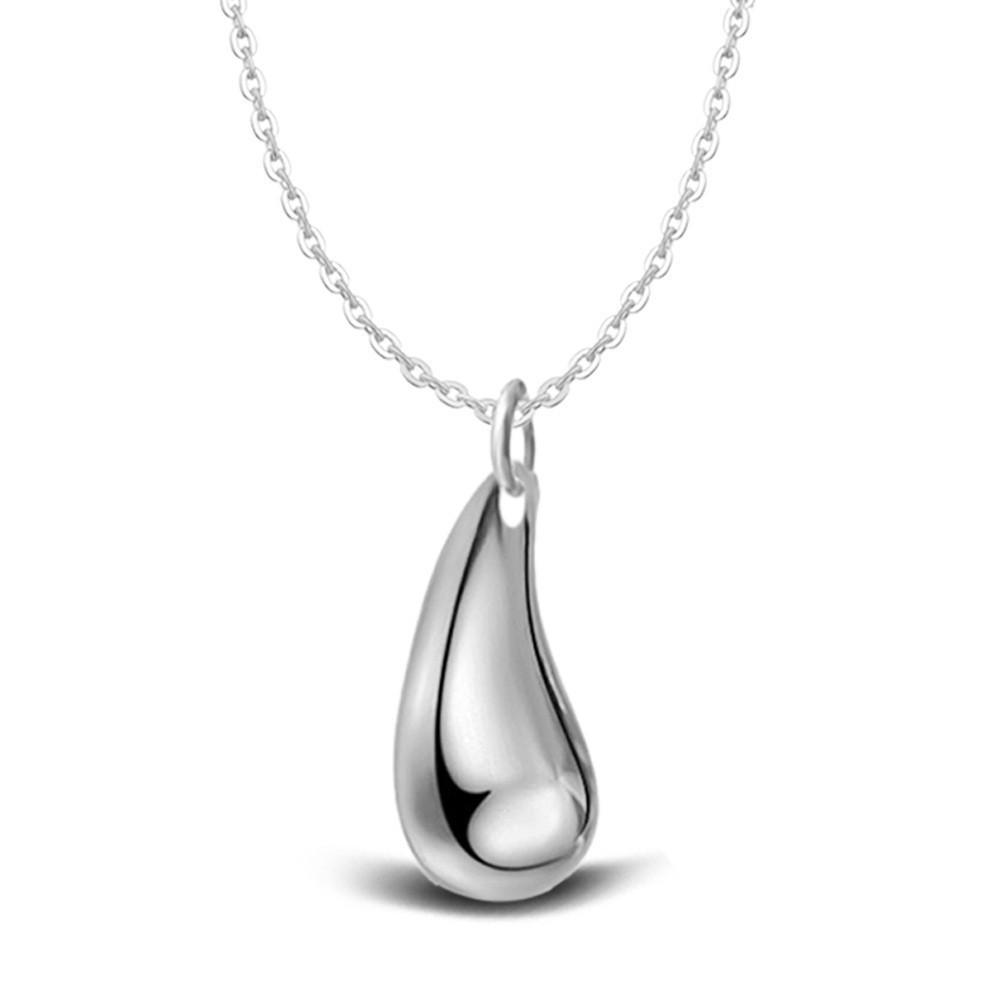 Beautiful Silver Plated Water Drop Jewelry Ensemble Includes Bracelet Necklace Earrings And Ring