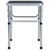 vidaXL Klappbarer Campingtisch Grau Aluminium 60x45 cm