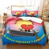 Set Copripiumino Stampa 3D Bad Bunny Un Verano Sin Ti Set Biancheria da Letto Pittura su Tela alla Moda Set Copripiumino Matrimoniale