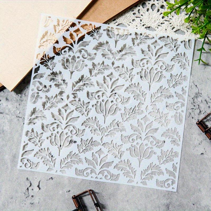 1/2pcs Vintage Spring Pattern Plastic Stencil for DIY Card Making, Scrapbooking & Crafts- for Decorative Backgrounds, Photo Albums & Greeting Cards