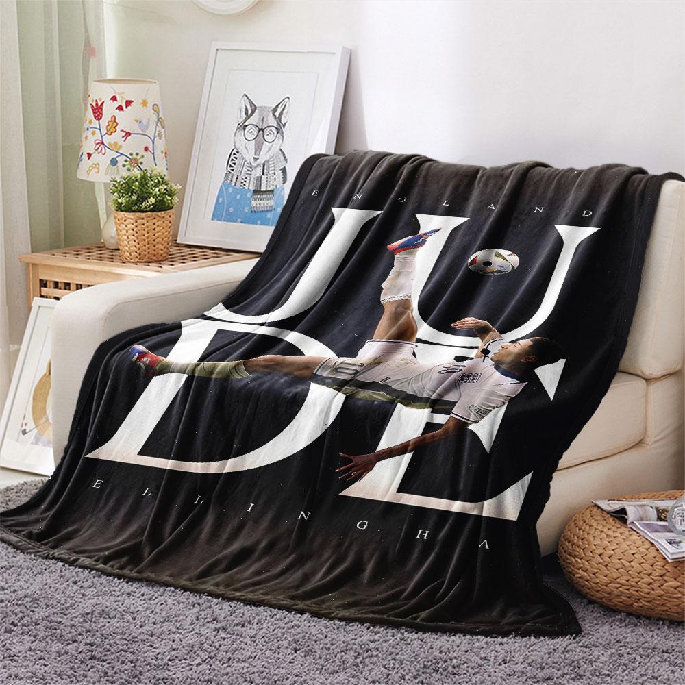 Jude Bellingham Printed Flannel Blanket, Soft Throw for Bedroom Sofa, Washable,soccer Fan Merchandise, Great Gift.