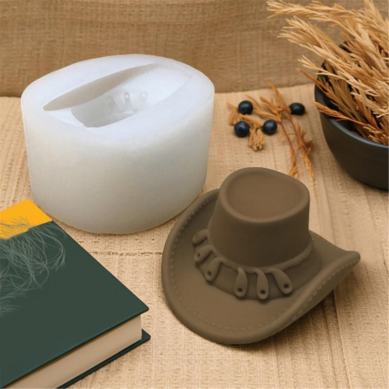 Cowboy Hat Silicone Mould for Plasters Craft Food Grade Materials Art Projects