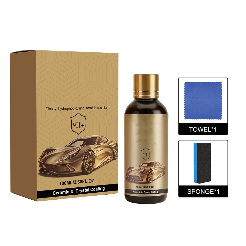 Car Ceramic Coating Kit: Enhances Car Paint , Resists Stains And Scratches, Hydrophobic, And Easy To Clean 100ml
