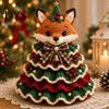 DIY Yarn Knitting Projects Animal Christmas Tree Crochet Kit, Highland Cow Cute Handmade Gift Idea for Family Dachshund Cat Crafting Kit Beginners,