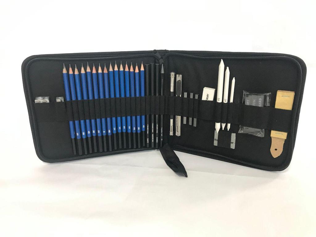 33-Piece Beginner Sketching Pencil Set for Drawing and Art Supplies