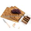 Dreiteiliges Akazienholz-Schneidebrett-Set in Buchform: Massivholz-Küchenbretter für Steak und Gemüse