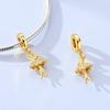Charms 925 Silver Golden Lucky Star Ballet Shoe Heart Bead Pendant Charms Fit Bracelet Necklace Womens Jewelry