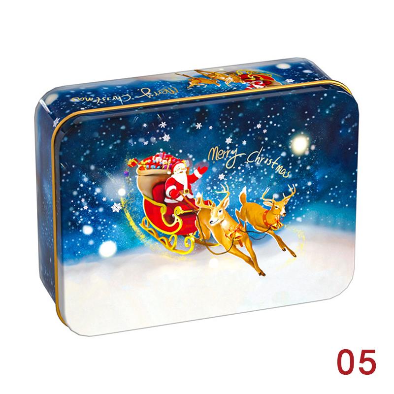 

Рождественский квадратный набор металлических консервных банок, коробка для конфет, коробка для хранения подарков, банка для печенья, железная банка, домашняя коробка для хранения