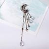 Retro Moon Rhinestone Tassel Beads Dangle Spinka do włosów Spinka do włosów damska Biżuteria ślubna
