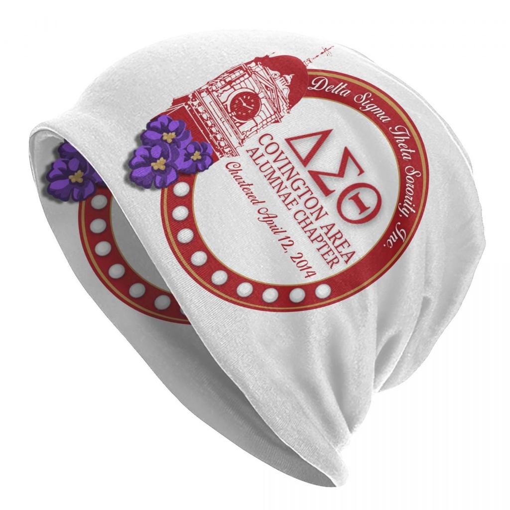 Custom Delta Sigmas Theta Bonnet Hats Street Knitted Hat For Women Unisex Warm Winter Skullies Beanies Caps