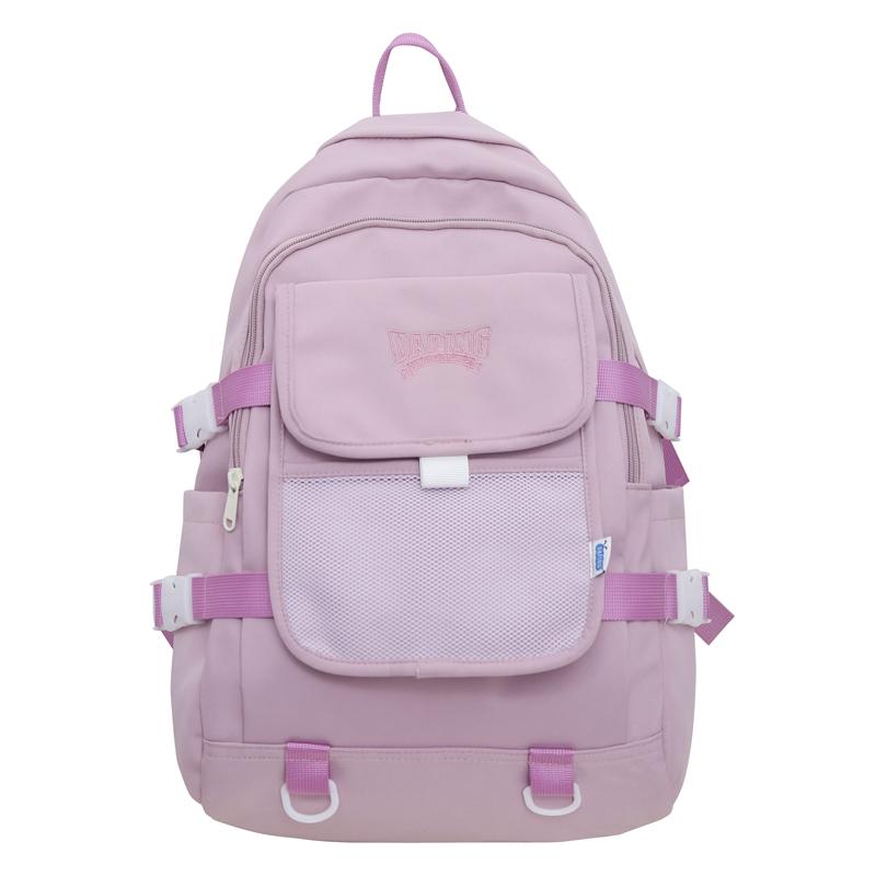 Студенческий однотонный школьный рюкзак женский дорожный рюкзак младших школьников — фото 19