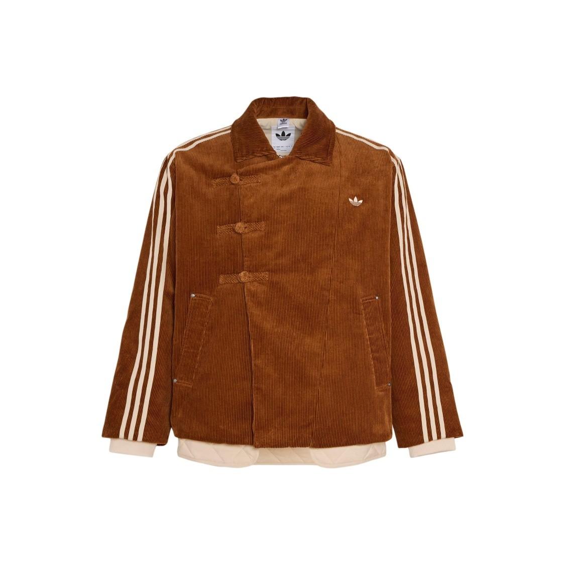 adidas New Chinese-style Warm Corduroy Sports Long-Sleeve Cotton Jacket Unisex XS