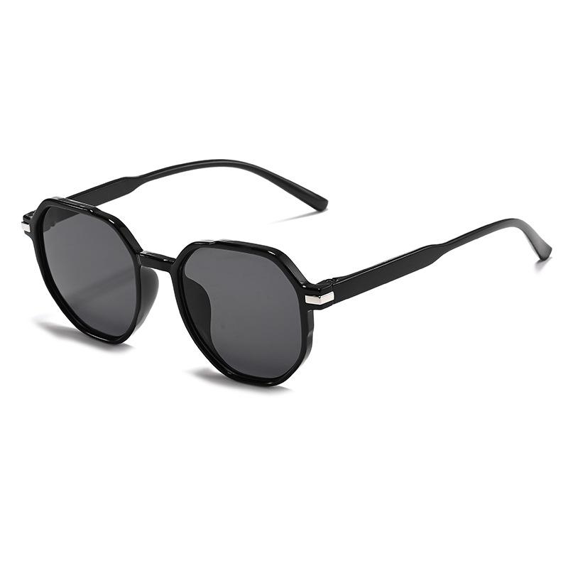 New summer high-end facial small polygonal large-frame sunglasses for women ins street photography sunscreen sunglasses for men