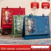 2026 Enterprise Leather Desk Calendar with Custom Logo - Creative Multifunctional Desk Ornament & Business Stand
