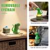 Rechargeable Croaking Frog&Lizard Keyboard Fidget Clicker Keychain Fidget Button Toys With Light & Sound For Anxiety Relief