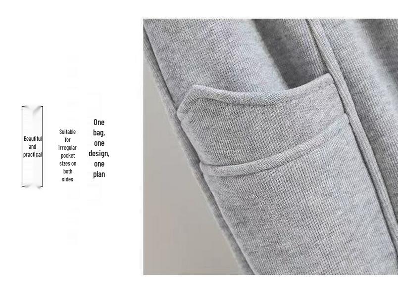 Women's Gray Fleece-Lined Sweatpants 2025: Loose, Versatile Autumn/Winter Joggers - Trendy Harem Style Casual Pants.
