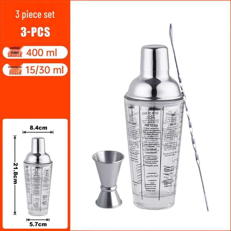 Glass Cocktail Shaker Set
