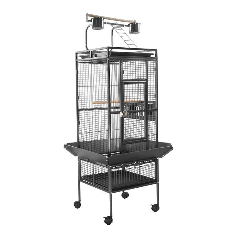 premium iron material seeds anti-spill topplay mansion birdcage With Rooftop Playground bird breeder fit for pet birds