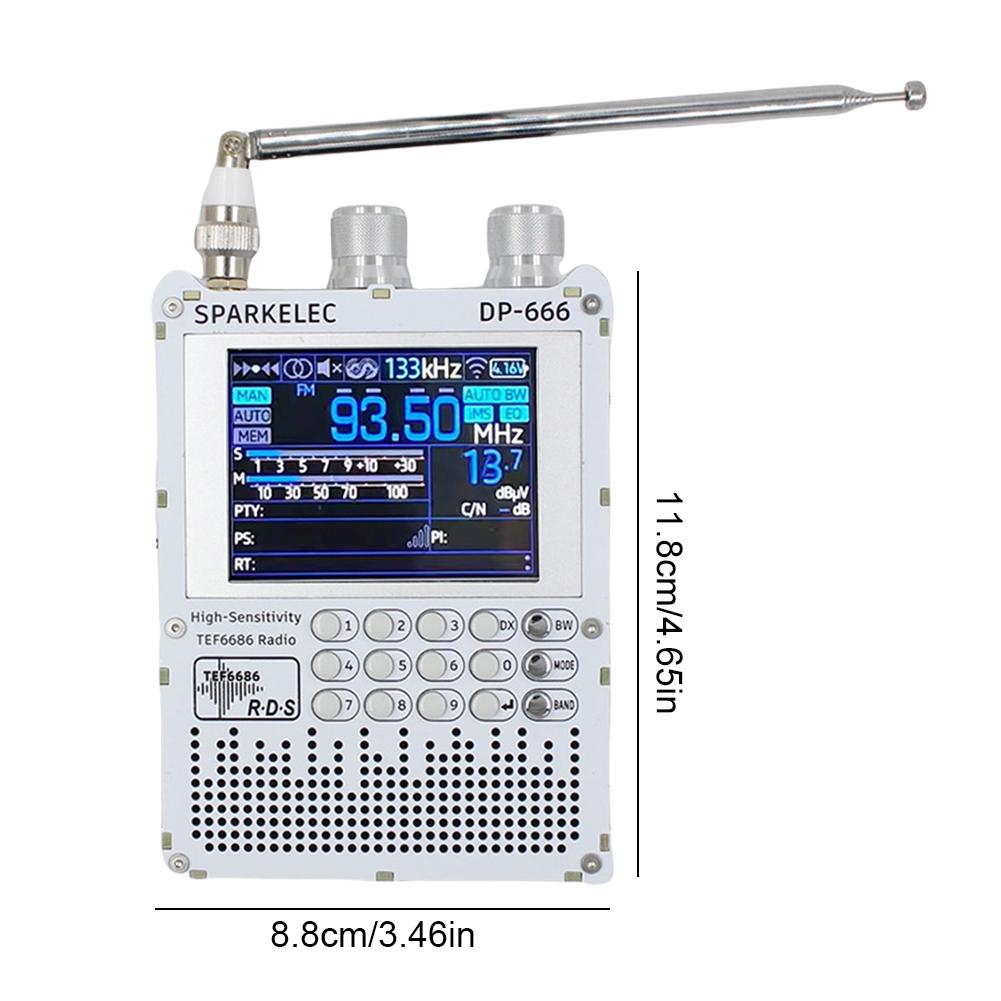 

Обновленная версия DP-666 TEF6686 Карманный радиоприемник FM AM Коротковолновый DSP Радио с ЖК-дисплеем Карманный приемник DSP Приемник
