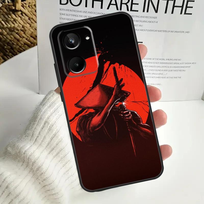 Japanese Samurai Warrior Case For Realme 9 10 11 12 Pro Plus GT5 GT Neo5 C21Y C25s C30 C31 C33 C35 C51 C53 C55 C67