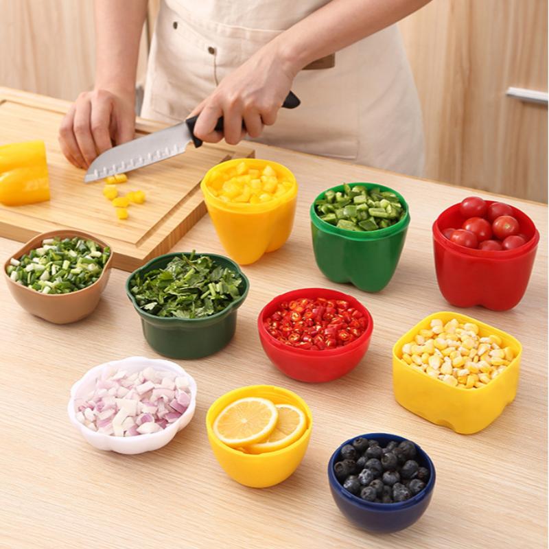 Food Storage Container Onion Green Pepper Garlic Shaped Lemon Fruits Fresh Box Plastic Vegetable Fresh-keeping Boxes