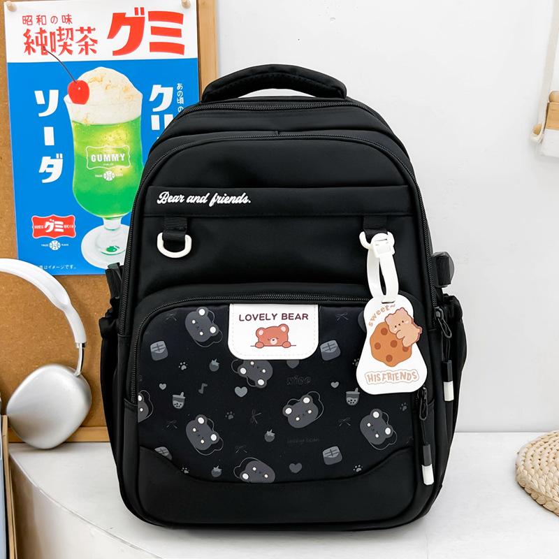 Schoolbag: Elementary school backpack, cartoon lightweight back-support backpack for grades 1 and 2, backpack for boys and girls