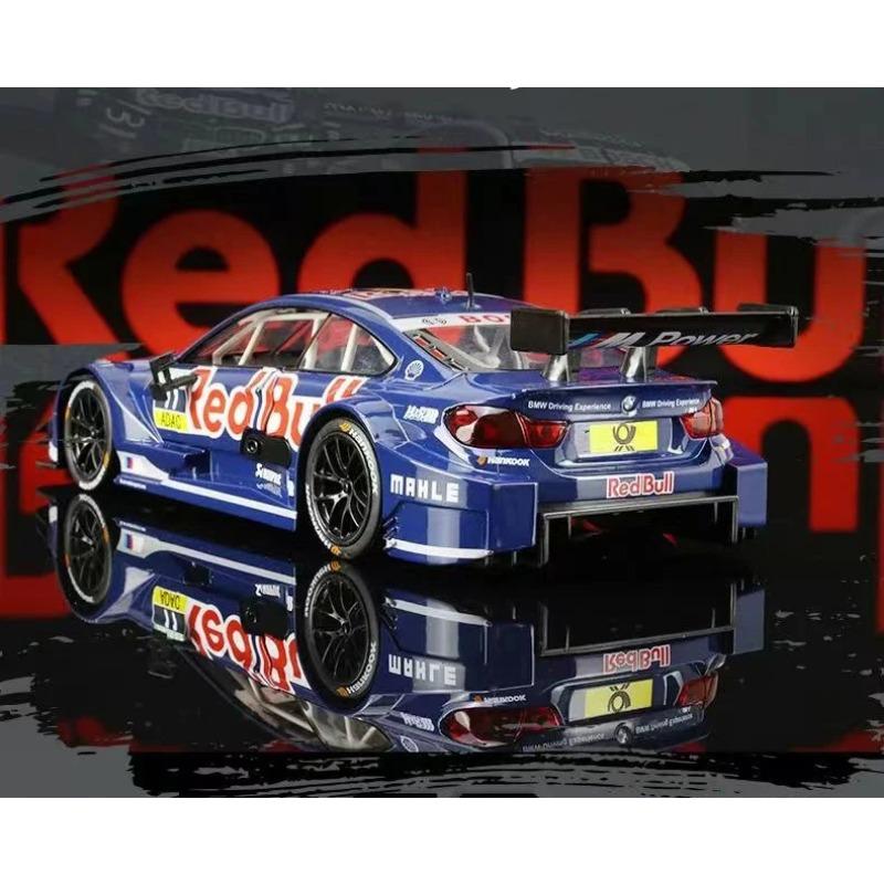 1/24 Scale BMW M4 GT3 Red Bull Co-brand Alloy Sports Car Model Diecasts Metal Racing Vehicles Car Model Sound and Light Kids Toys Gift