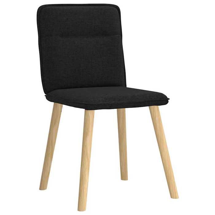 VidaXL Chaises à manger lot de 4 noir tissu, chaise, chaise de salon, chaise d'accent, chaise de cuisine, siège de salle à 3315322