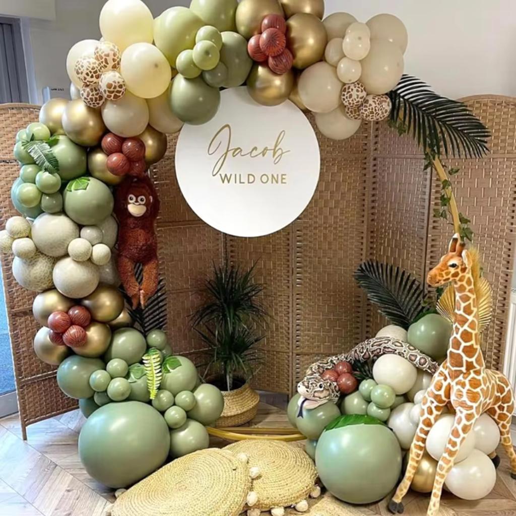 12inch Olive Green Latex Balloons Retro Green Birthday Balloons for Wedding Birthday Party Anniversary Decorations