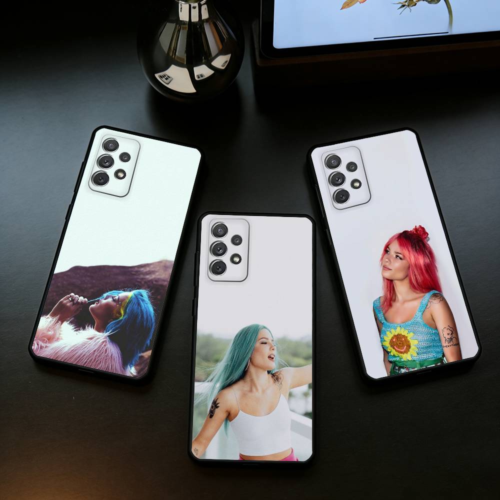 Beauty Singer H-Halsey Soft Silicone Black Cover Phone Case For Samsung Galaxy A73,A72,A71,A70,A53,A52,A51