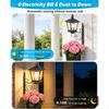 Solar Powered Flower Pot Light Decorative Outdoor Lamp For Garden Pathway And Patio With Auto On Off M4YD
