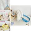 Plush Kids Crossbody Bag With Chiikawa Hello Kitty Usagi Design For Daily Use