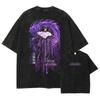 Bleach Kenpachi Zaraki Capitano della 11ª Divisione T-shirt Oversize Lavata Vintage | T-shirt Streetwear Anime Unisex