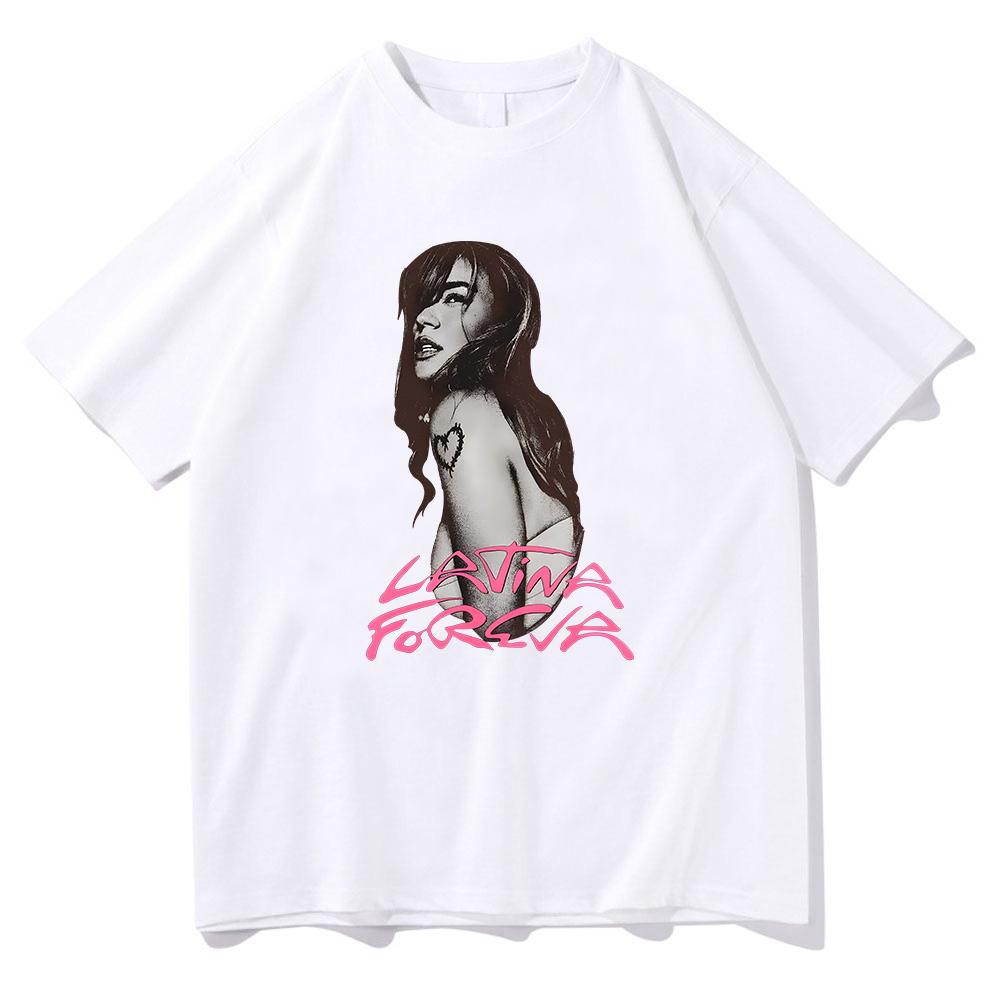 2025 New Karol G Cotton T-shirts Karol G LATINA FOREVA Tees Men Women Short Sleeve Retro Casual Tshirts Aesthetic Y2K Top Casual