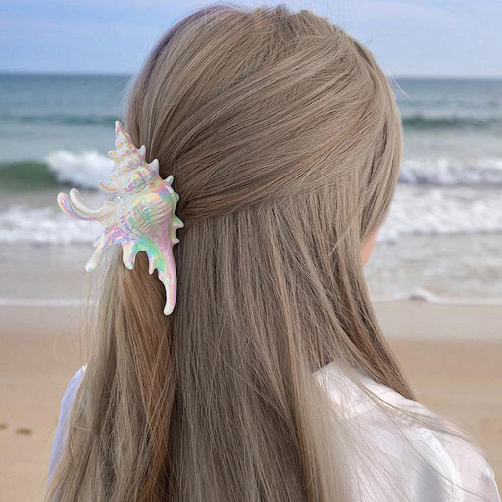 Stilvolle, vom Meer inspirierte Haarklammer für Frauen Mädchen Sicherer Halt Metall-Haarspange Rutschfester Metall-Haarclip