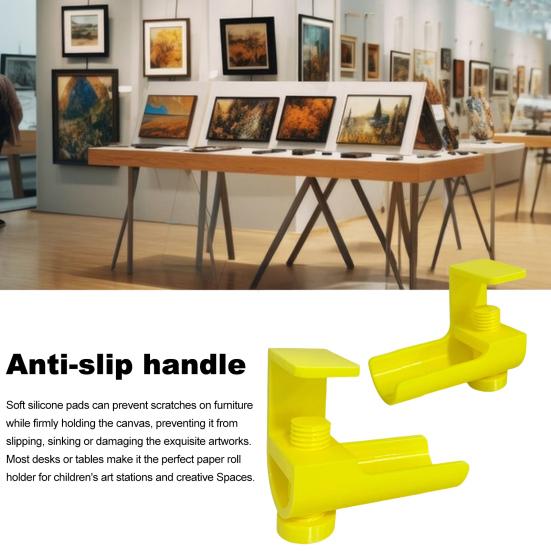 Clamp-On Canvas Holder Diamond Art Canvas Roller with Adjustable Table Clamp Art Paper Roll Holder for Diamond Art Projects