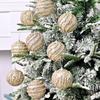 Champagne Christmas Hanging Balls 8cm Christmas Tree Ornaments  Festive Party Decor