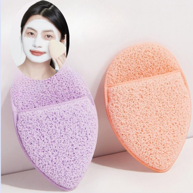 5Pcs Natural Exfoliating Face Wash Cleansing Puff Flutter Sponges Deep Remover To Headband Cosmetic Sponges Facial Clean Tool New
