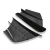 Pair Motorcycle Carbon Fiber Look Winglets Fin Spoiler Trim Cover Air Deflector