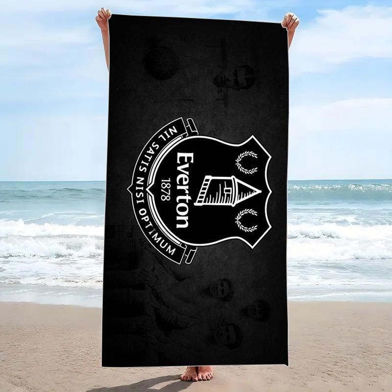 Everton FC Logo Print Beach Towel, Large Soft Quick Dry Towel for Beach Camping Swimming