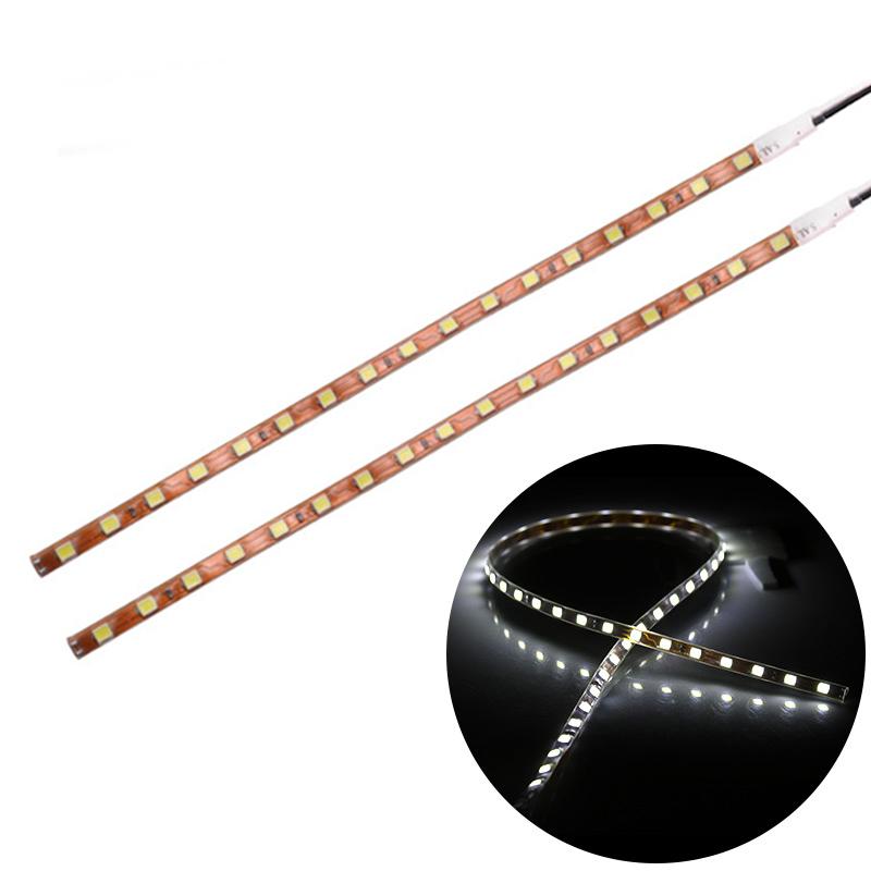 2X 45CM LED Strip Lights Light Bar 1210 Soft Led Car Accessorie Auto Atmosphere Decorative Lamp White Yellow Green Blue Red 12V
