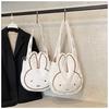 Canvas White Cute Miffy Bunny Shoulder Bag With Large Capacity For Daily Use