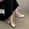 Baotou Sandals Women Wear New French Beautiful Temperament In Summer, Fairy Evening Breeze Thick Heel Mary Jane Single Shoes