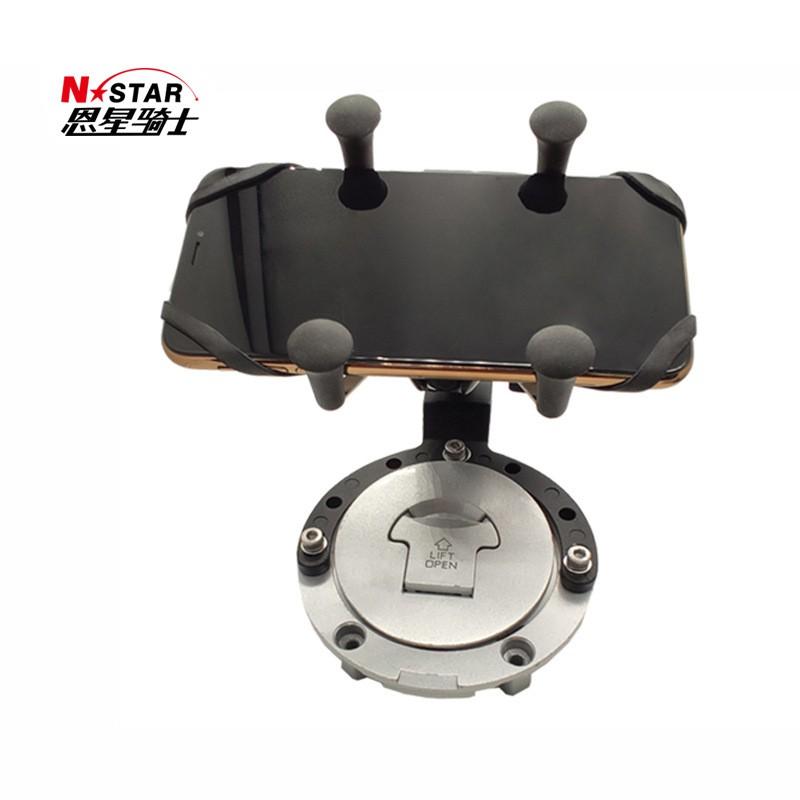Motorcycle Fuel Tank Cap Mount Ball Head Bracket GoPro Action Camera Smartphone Holder