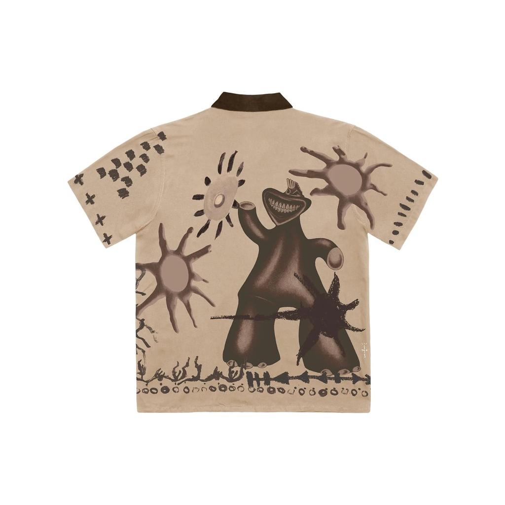 Travis Scott Cactus Jack FW22 Painter's Button Up Shirt 'Tan' Men's CJFN-SS82
