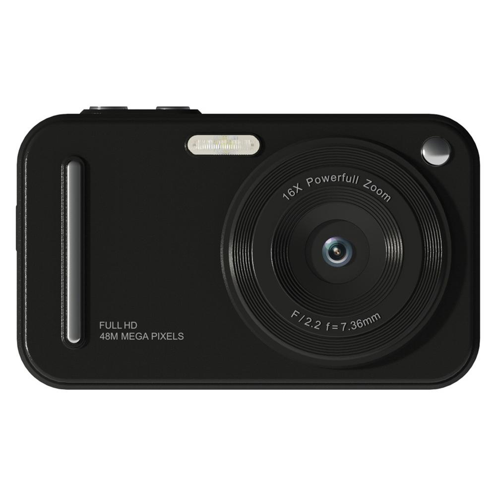 

X5 2,4-дюймова HD відеокамера для підлітків 48 МП 16-кратний зум CCD-камера Відеореєстратор Black
