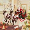 Christmas Decorations Acrylic Santa Reindeer Pendant Window Hangings Decorate Arts And Crafts Crystal Ornament Fast Shipping