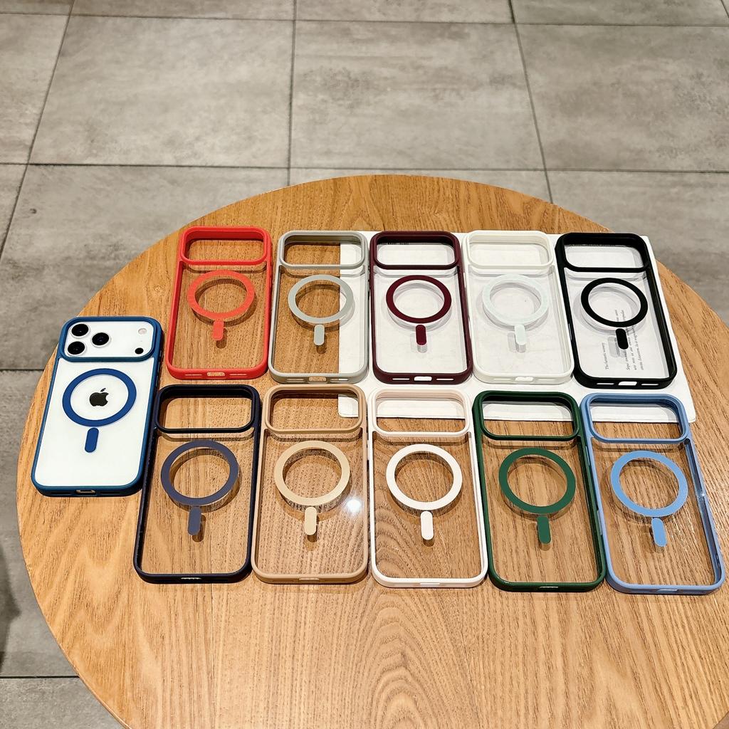 Applicable To iPhone11 Mobile Phone Case Apple 11promax Macaron Transparent 11e Magnetic Protective Case Anti-drop 11