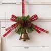 Christmas Wreath with Pine Cones & Bells for Door, Wall, or Window Decoration