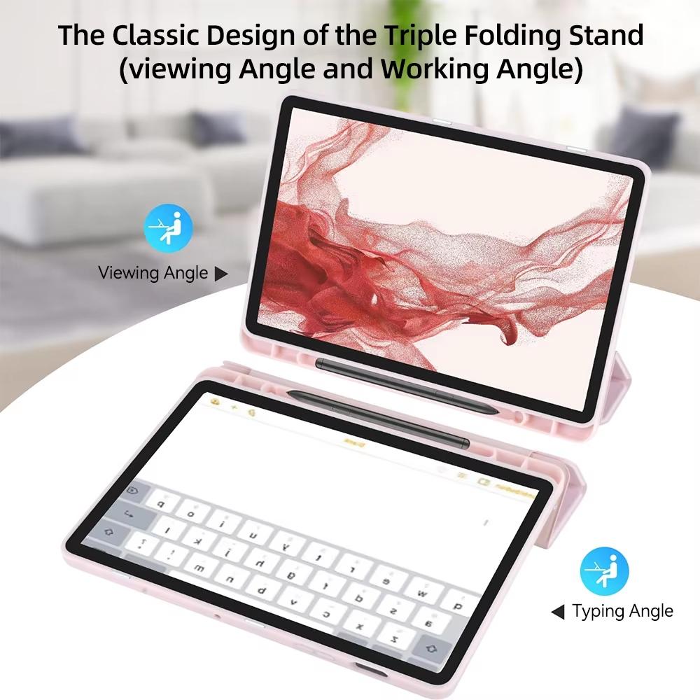 For Samsung Tab S6 lite A11 plus case S7/S8/S11 S7P/S7FE S10FE/S9/S9FE/S10lite S9P/S9 FE+/S10P 12.4in A9/A9P 11in With Pen Slot